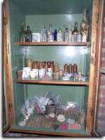 Display of items found during renovation